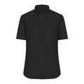 Camicia Ladies  Shortsleeve Micro-Twill nero / XS - personalizzabile con logo
