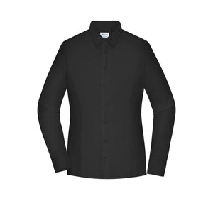 Camicia Ladies  - Slim Fit - nero / XS - personalizzabile con logo