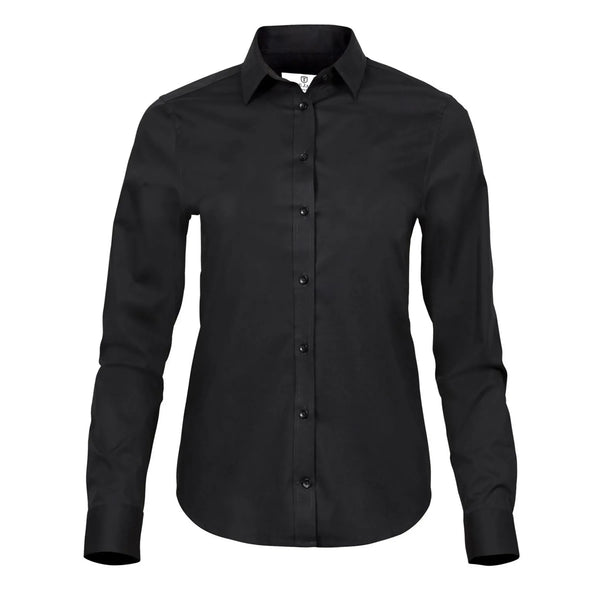 Camicia Ladies' Stretch Luxury nero / XS - personalizzabile con logo