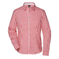 Camicia Ladies Traditional rosso / XS - personalizzabile con logo