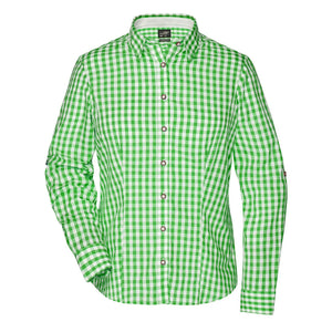 Camicia Ladies Traditional verde / XS - personalizzabile con logo