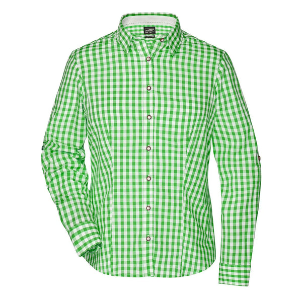 Camicia Ladies Traditional verde / XS - personalizzabile con logo