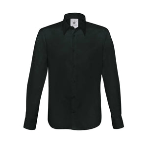 Camicia London nero / S - personalizzabile con logo