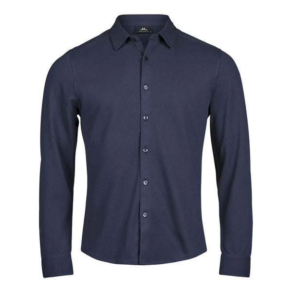 Camicia Luxury stretch blu / S - personalizzabile con logo