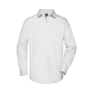 Camicia Mens Business  Longsleeve bianco / S - personalizzabile con logo