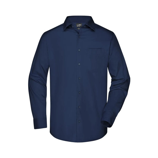 Camicia Mens Business  Longsleeve blu / S - personalizzabile con logo