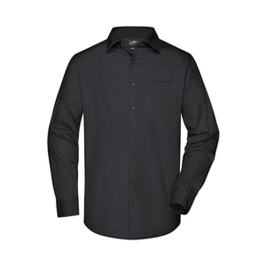 Camicia Mens Business  Longsleeve nero / S - personalizzabile con logo