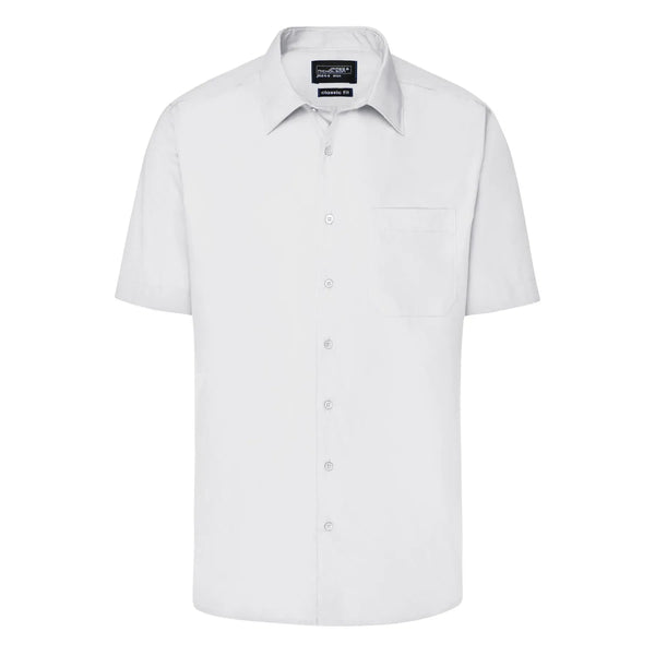 Camicia Mens Business  Shortsleeve bianco / S - personalizzabile con logo