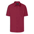 Camicia Mens Business  Shortsleeve bordeaux / S - personalizzabile con logo