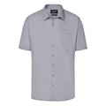 Camicia Mens Business  Shortsleeve grigio / S - personalizzabile con logo