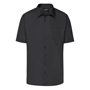 Camicia Mens Business  Shortsleeve nero / S - personalizzabile con logo
