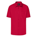 Camicia Mens Business  Shortsleeve rosso / S - personalizzabile con logo