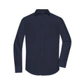 Camicia Mens  Longsleeve Poplin blu / S - personalizzabile con logo