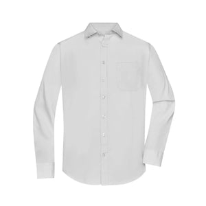 Camicia Mens  Longsleeve Poplin light-grey / S - personalizzabile con logo