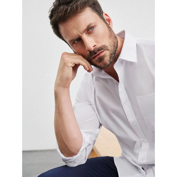 Camicia Mens  Longsleeve Poplin - personalizzabile con logo