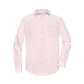Camicia Mens  Longsleeve Poplin rosa / S - personalizzabile con logo