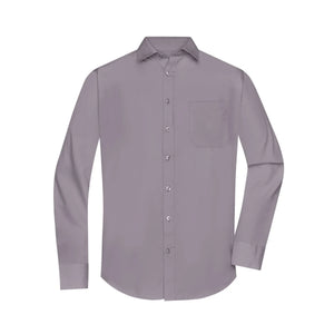 Camicia Mens  Longsleeve Poplin steel / S - personalizzabile con logo