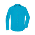Camicia Mens  Longsleeve Poplin turquoise / S - personalizzabile con logo