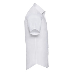 Camicia Mens Maniche Corte Easy Care Fitted - personalizzabile con logo