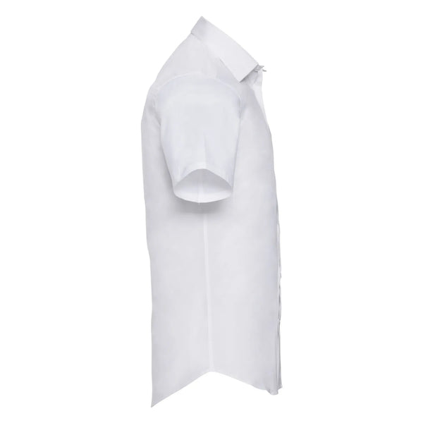 Camicia Mens Maniche Corte Easy Care Fitted - personalizzabile con logo