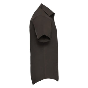 Camicia Mens Maniche Corte Easy Care Fitted - personalizzabile con logo