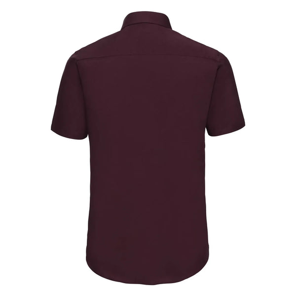 Camicia Mens Maniche Corte Easy Care Fitted - personalizzabile con logo