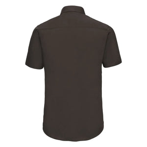 Camicia Mens Maniche Corte Easy Care Fitted - personalizzabile con logo