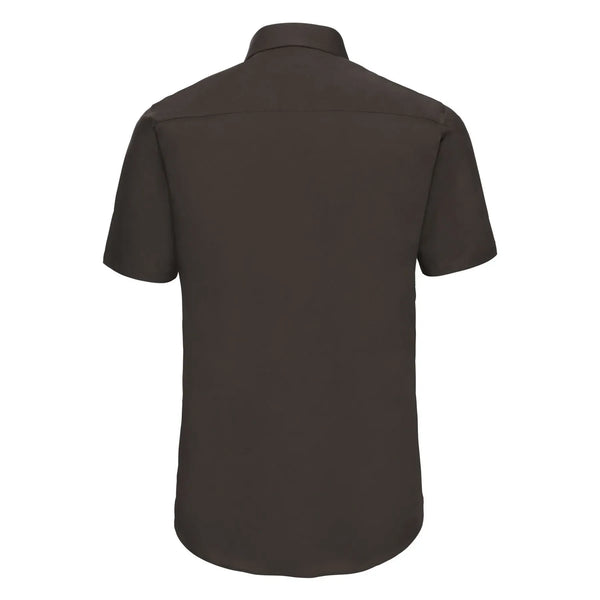 Camicia Mens Maniche Corte Easy Care Fitted - personalizzabile con logo