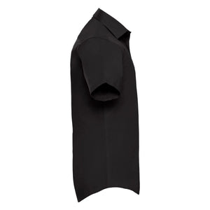Camicia Mens Maniche Corte Easy Care Fitted - personalizzabile con logo