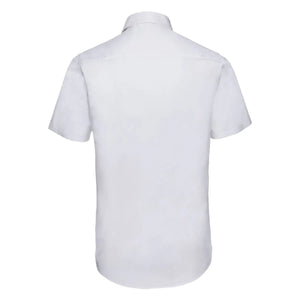 Camicia Mens Maniche Corte Easy Care Fitted - personalizzabile con logo