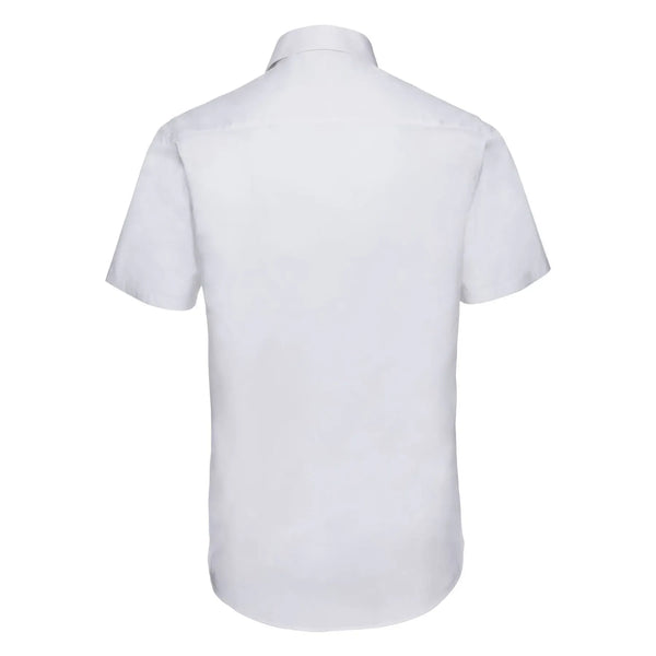 Camicia Mens Maniche Corte Easy Care Fitted - personalizzabile con logo