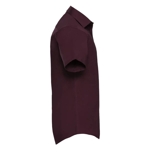 Camicia Mens Maniche Corte Easy Care Fitted - personalizzabile con logo