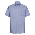 Camicia Mens Maniche Corte Easy Care Oxford azzurro / S - personalizzabile con logo