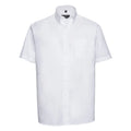 Camicia Mens Maniche Corte Easy Care Oxford bianco / S - personalizzabile con logo
