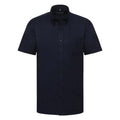 Camicia Mens Maniche Corte Easy Care Oxford blu / S - personalizzabile con logo