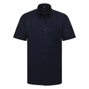 Camicia Mens Maniche Corte Easy Care Oxford blu / S - personalizzabile con logo