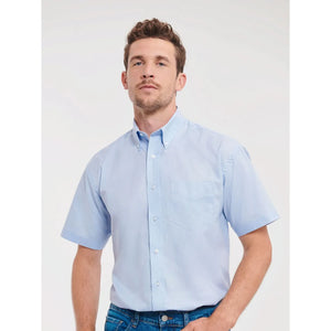 Camicia Mens Maniche Corte Easy Care Oxford - personalizzabile con logo