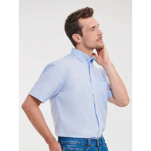 Camicia Mens Maniche Corte Easy Care Oxford - personalizzabile con logo