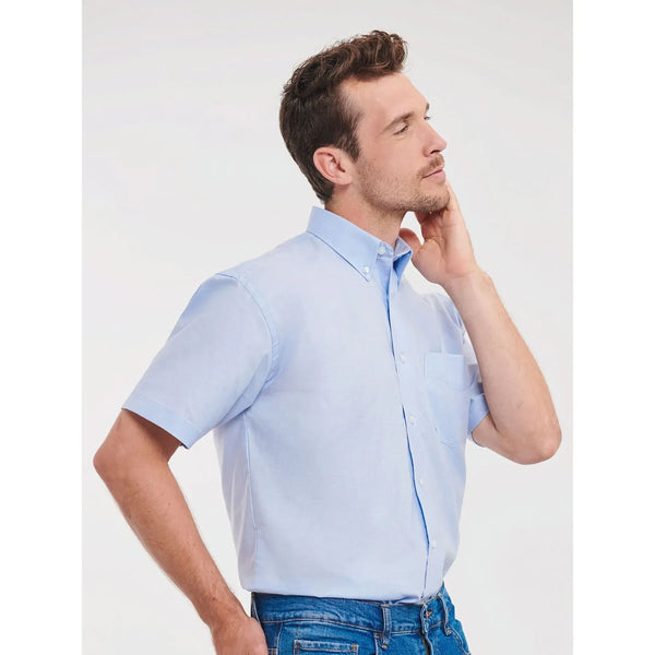 Camicia Mens Maniche Corte Easy Care Oxford - personalizzabile con logo