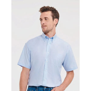 Camicia Mens Maniche Corte Easy Care Oxford - personalizzabile con logo
