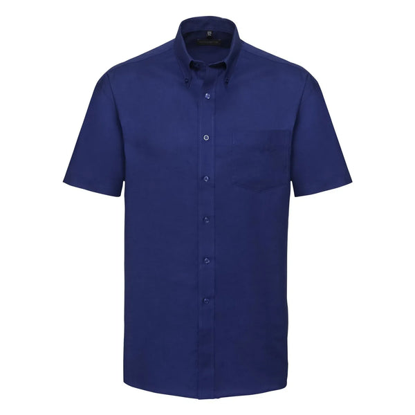 Camicia Mens Maniche Corte Easy Care Oxford royal / S - personalizzabile con logo