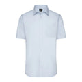 Camicia Mens  Maniche Corte Poplin light-blue / S - personalizzabile con logo