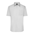 Camicia Mens  Maniche Corte Poplin light-grey / S - personalizzabile con logo