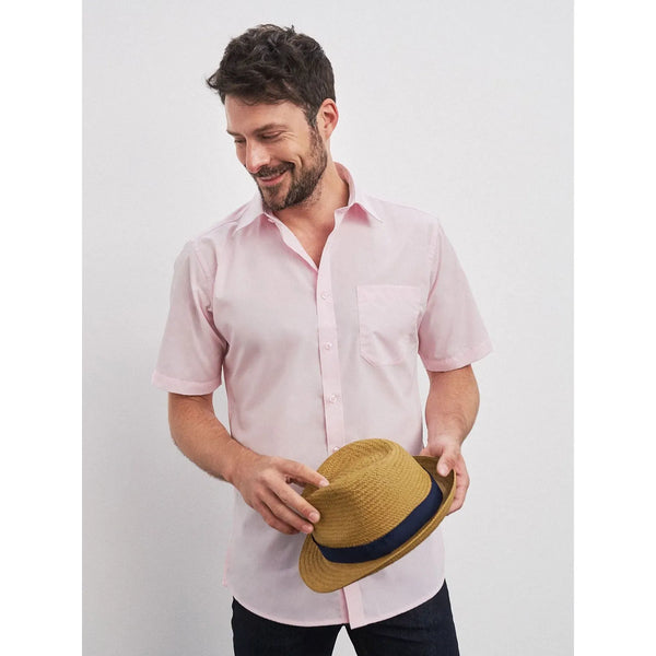 Camicia Mens  Maniche Corte Poplin - personalizzabile con logo