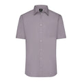 Camicia Mens  Maniche Corte Poplin steel / S - personalizzabile con logo