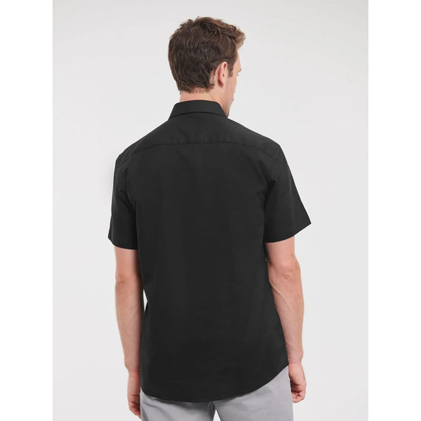 Camicia Mens Maniche Corte Tailored Oxford - personalizzabile con logo