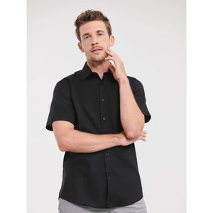 Camicia Mens Maniche Corte Tailored Oxford - personalizzabile con logo