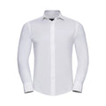 Camicia Mens Maniche Lunghe Easy Care Fitted bianco / S - personalizzabile con logo