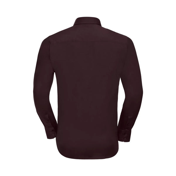 Camicia Mens Maniche Lunghe Easy Care Fitted - personalizzabile con logo