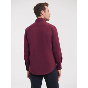Camicia Mens Maniche Lunghe Easy Care Fitted - personalizzabile con logo